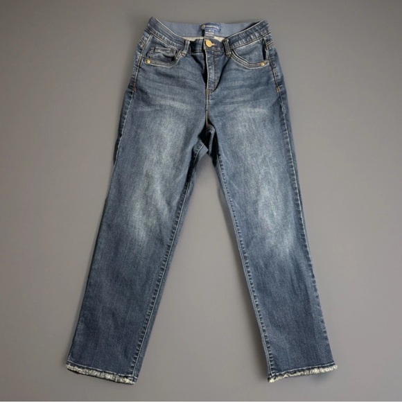 Democracy Jeans Women 8  Blue "Ab"Solution Stretch  Mid-Rise (1126) - Picture 1 of 15
